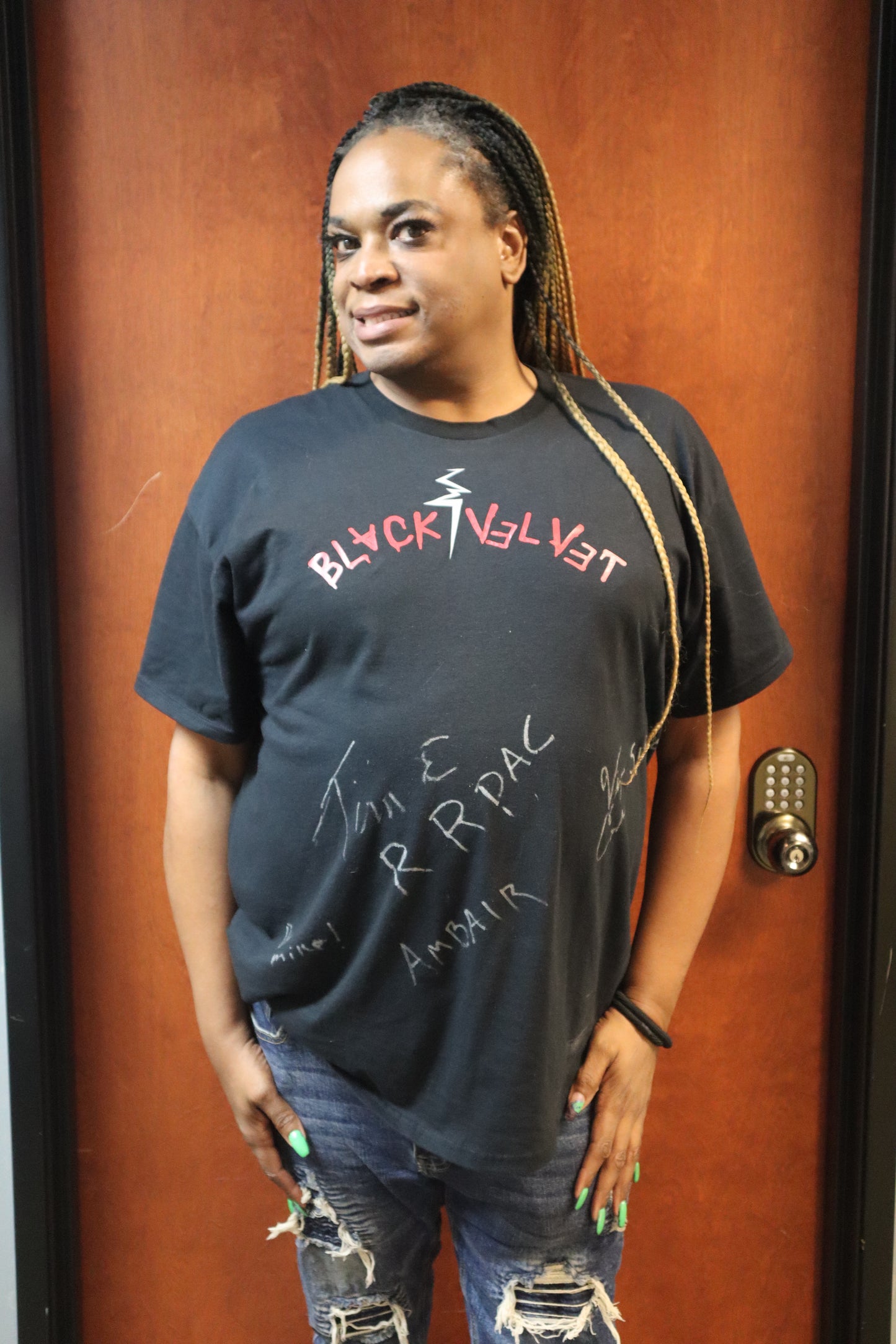 Autographed BLACK VELVET SHIRT